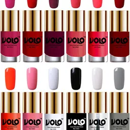 VOLO Set Of 12 Long Lasting Nail Polish-9.9 ml Each shade Combo No-197-38