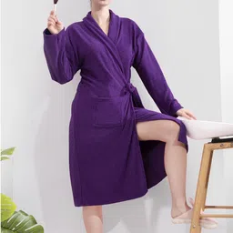LacyLook Shawl Collar Bath Robe-image-56