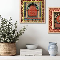 Kotart Brown & Red 2 Pieces Traditional Wooden Wall Arts-picture-24