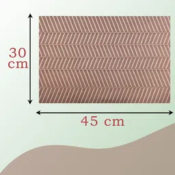 Kuber Industries Placemats Set Of 12 Copper Striped Rectangular Shape Table Mats image 4