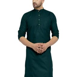 ANUJ FASHION Men Blended Solid Knee Length Kurta-picture-23
