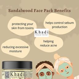 khadi natural herbal Sandalwood & Mulethi Face Pack - 180 g image 2