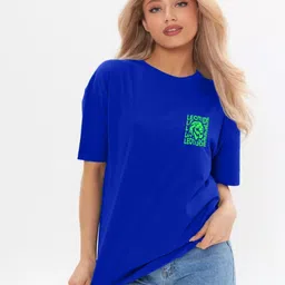 Leotude Women Typography Printed Round Neck Cotton T-shirt-image-38