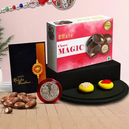 DeoDap Rakhi Chocolates Silver Coin Roli Chawal With Card Assorted Rakhi Gift Set-image-18
