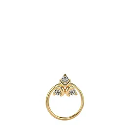 VALANOVA Women Hallmarked 18K Yellow Gold & Certified Lab Grown Diamond 0.04cts Nosepin-picture-49