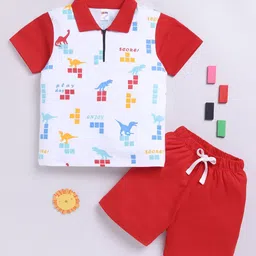 LITTLE NINJA Boys Printed T-shirt with Shorts-image-72