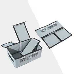 Kuber Industries Grey Set of 2 Regular Multi-Utility Organisers image 3