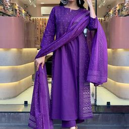 GoSriKi Women Ethnic Motifs Printed Regular Kurta with Palazzos & With Dupatta-51