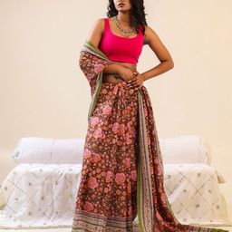 BUTA BUTI Floral Printed Pure Cotton Saree-image-31