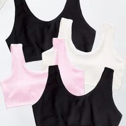 BRAAFEE Girls Pack Of 4 All Day Comfort Non Padded Beginners Bra-image-82