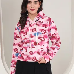 TANDUL Women Printed Hooded Pullover Sweatshirt-image-57