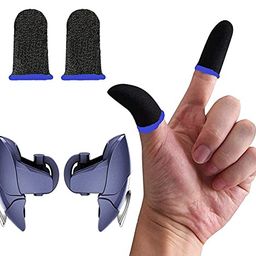 Shark PUBG Mobile Trigger Controller Gamepad for Shooting and Aim/Fire Button Gaming. with Pubg Anti-Slip Thumb Sleeve, Slip-Proof Sweat-Proof Gloves (1 Pair) image 1
