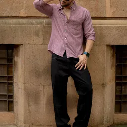Powerlook Textured Long Sleeves Shirt-image-31