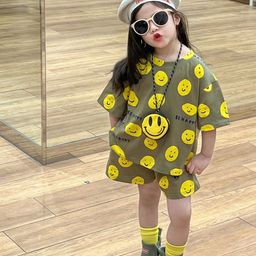 LULU & SKY Girls Printed T-shirt with Shorts-picture-25