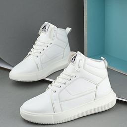 AfroJack Men Smart Casual Mid-Top PU Sneakers-image-8