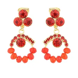 Ear Cuffs without Piercing Timeless and Classic Cuff Earrings for Women (G1020s) (Red)-6