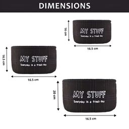 Aura Black Set of 6 Regular Drawer Organiser Organisers image 3