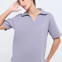 Hunnit Polo Collar Cotton Relaxed Fit T-shirt-picture-10