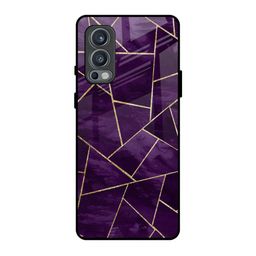 QRIOH Purple & Gold Toned Printed Silicone Oneplus Nord 2 Back Case-image-38