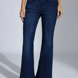 Miss Chase Women Bootcut High-Rise Light Fade Stretchable Jeans-picture-39