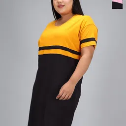 Christy World Women Pack Of 2 Striped Polo Collar Plus Size Cotton T-shirt-picture-39
