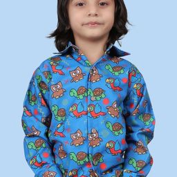 ZIKKU Unisex Kids Floral Opaque Printed Casual Shirt-picture-36