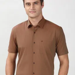 Peter England Men Solid Spread Collar Formal Shirt-picture-35