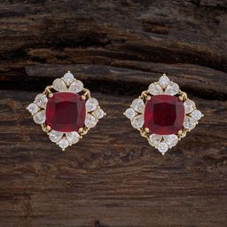 Kushal's Fashion Jewellery Gold-Plated Cubic Zirconia Square Shaped Studs-image-25