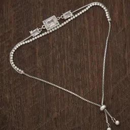 Kushal's Fashion Jewellery Women Cubic Zirconia Rhodium-Plated Charm Bracelet-13