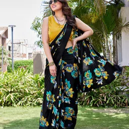 Lookmark Beads and Stones Silk Blend Designer Saree-picture-19