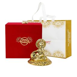 INTERNATIONAL GIFT Yellow Textured Gopal Showpiece With Happy Birthday Tag & Velvet Box-image-95