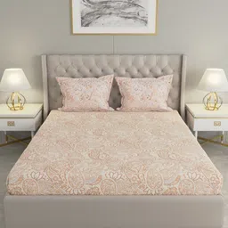 Raymond Home Ethnic Motifs 144 TC Queen Bedsheet with 2 Pillow Covers-image-20