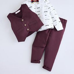 POOJATEX Boys Maroon Cotton Blend Clothing Set-picture-58