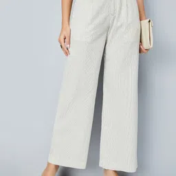 max Women Regular Fit Mid-Rise Cotton Parallel Trousers-image-29