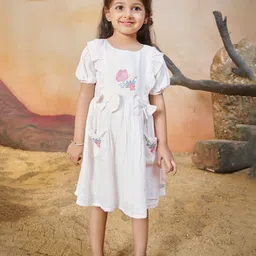 Sangria Girls Embroidered Fit & Flare Dress-30