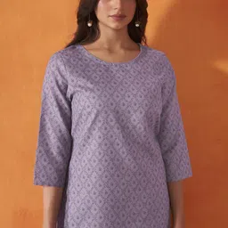 anouk rustic Anouk Ethnic Motifs Printed Straight Kurta With Trouser And Dupatta image 3