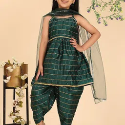 Cutiekins Girls Regular Gotta Patti Kurta with Dhoti Pants-picture-51
