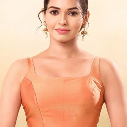 VAMAS - THE DESIGNER BLOUSES Women Square Neck Padded Saree Blouse-image-87