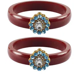 Vidhya Kangan Multi-Coloured Brass Bangles-image-56