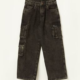Fame Forever by Lifestyle Boys Regular Fit Mid-Rise Cargo Styles Cotton Jeans-image-31