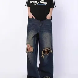 StyleCast Men Mildly Distressed Light Fade Jeans-image-86