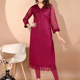 KAYRAAH Embroidered Straight Kurta-image-96