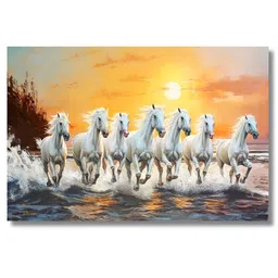 Viventiq White & Yellow Canvas Birds & Animals Wall Art-image-23