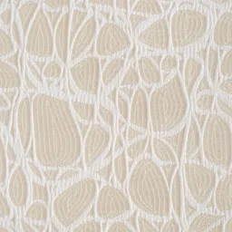 HOSTA HOMES Cream-Coloured & White Set of 2 Geometric Window Curtain image 3