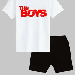 CoolTees4U Unisex Kids Printed T-shirt with Shorts-11