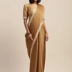 KULNAARI Zari Poly Chiffon Saree-14