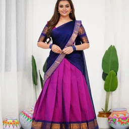 MANMOHITSAREE Woven Design Ready To Wear Lehenga & Blouse With Dupatta-picture-40