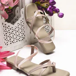 TRYME Women Ethnic Open Toe Flats with Bows-43