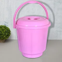 Kuber Industries Pink Solid Plastic Bath Accessories Set-30