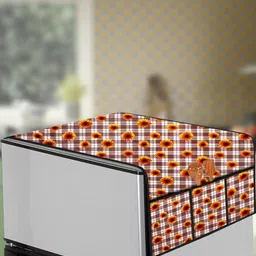 The Furnishing Tree Coffee Brown Printed Refrigerator Cover-image-72
